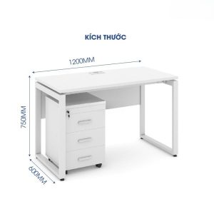 Ảnh sản phẩm Bàn chân vuông chữ U Erid 1m2 EU12T-Y-T - 1
