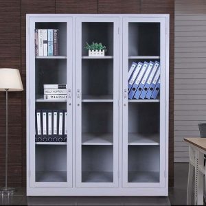 Ảnh sản phẩm Tủ hồ sơ sắt 3 khoang kính HS02 - 1