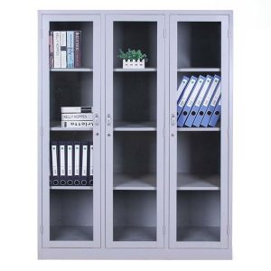 Ảnh sản phẩm Tủ hồ sơ sắt 3 khoang kính HS02