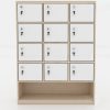 Ảnh sản phẩm Tủ locker gỗ 12 cánh 3 khoang LKG12C3K-T-Kệ giày