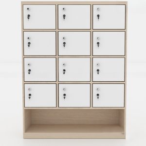 Ảnh sản phẩm Tủ locker gỗ 12 cánh 3 khoang LKG12C3K-T-Kệ giày