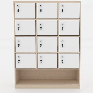 Ảnh sản phẩm Tủ locker gỗ 12 cánh 3 khoang LKG12C3K-T-Kệ giày