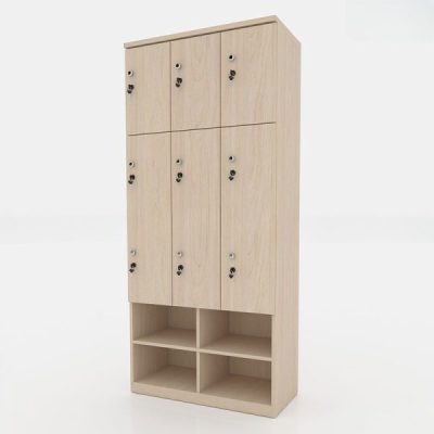 Ảnh sản phẩm Tủ locker gỗ 9 cánh 3 khoang LKG9C3K-Kệ giày