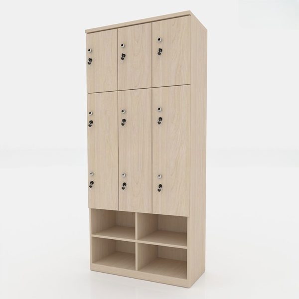 Ảnh sản phẩm Tủ locker gỗ 9 cánh 3 khoang LKG9C3K-Kệ giày