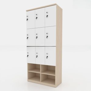 Ảnh sản phẩm Tủ locker gỗ 9 cánh 3 khoang LKG9C3K-T-Kệ giày