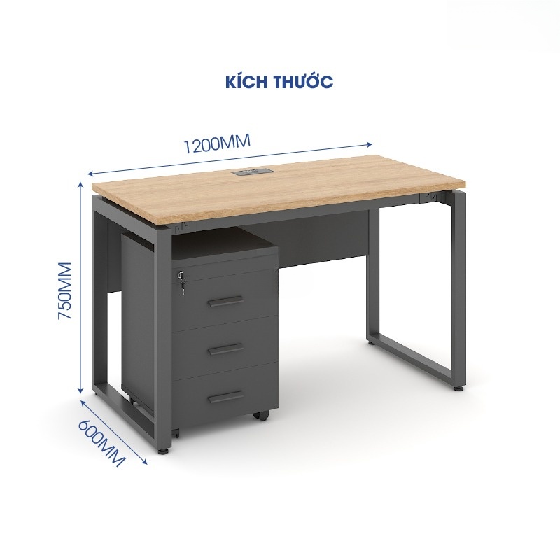 Ảnh sản phẩm Bàn chân vuông chữ U Erid 1m2 EU12G-Y - 2