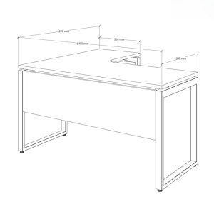 Ảnh sản phẩm Bàn chân vuông chữ U Erid 1m4 EU14LY - 8