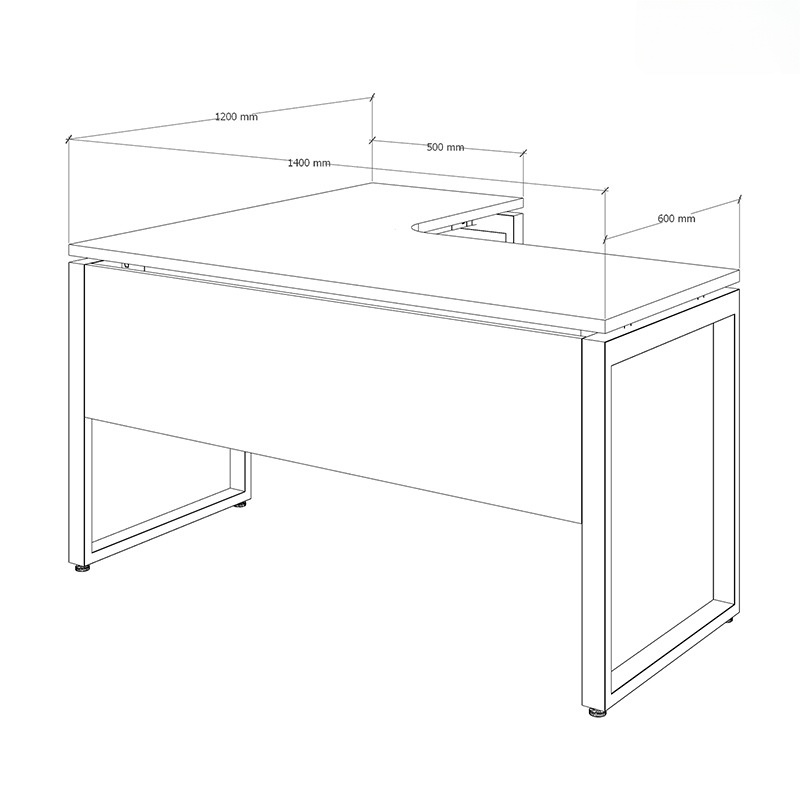 Ảnh sản phẩm Bàn chân vuông chữ U Erid 1m4 EU14LY - 8