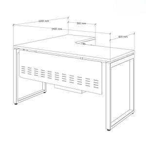 Ảnh sản phẩm Bàn chân vuông chữ U Erid 1m4 EU14LYS-HS - 8