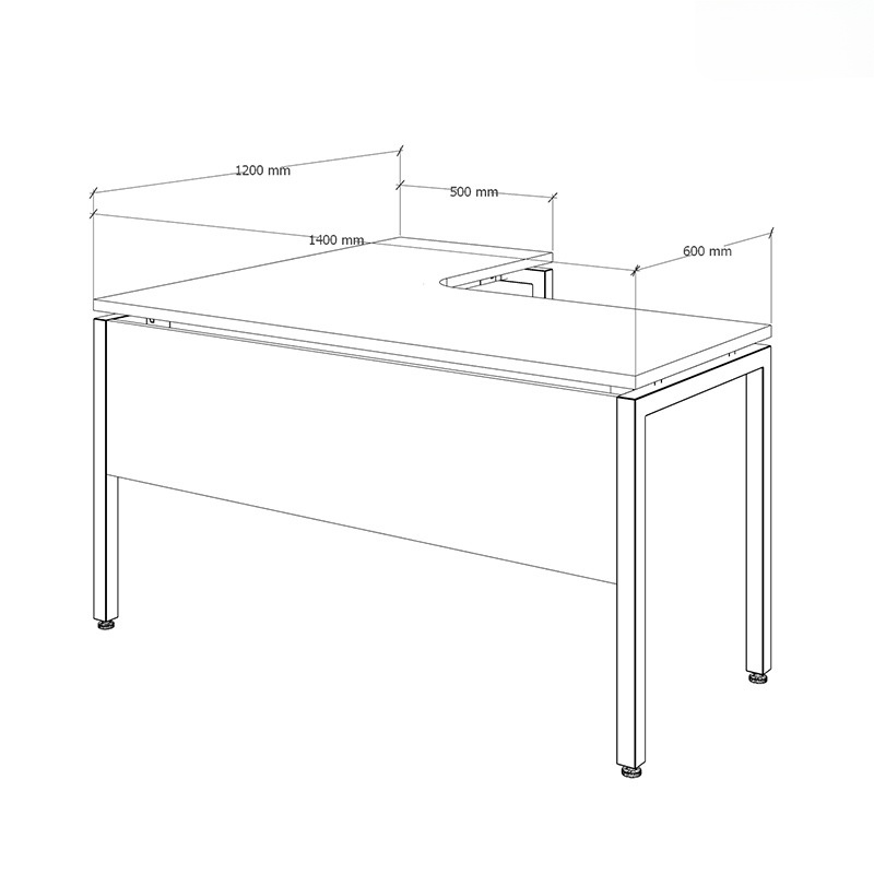 Ảnh sản phẩm Bàn chân vuông Erid 1m4 EC14LY - 8