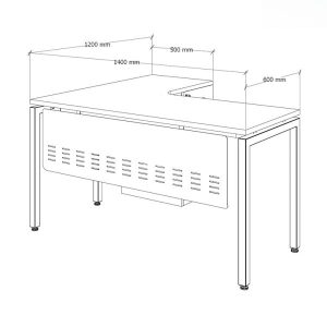Ảnh sản phẩm Bàn chân vuông Erid 1m4 EC14LYS-HS - 8