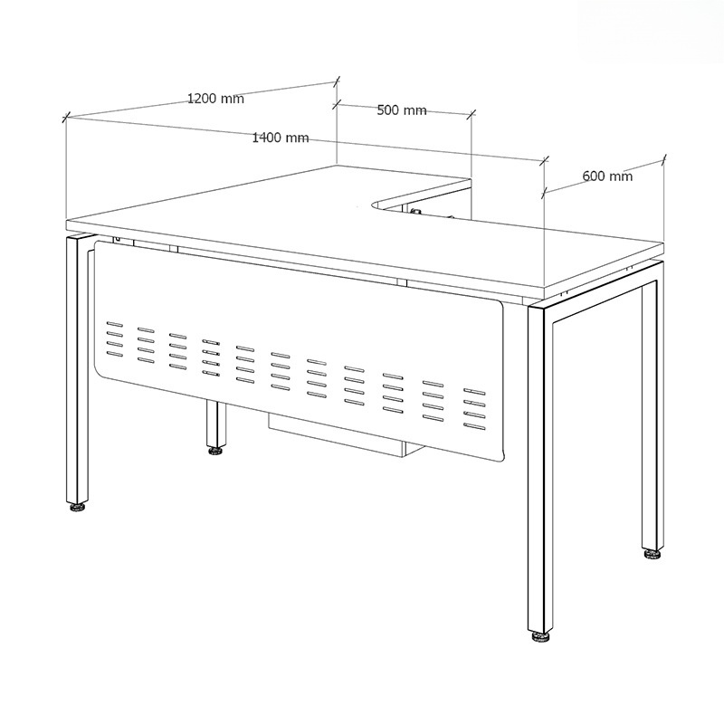 Ảnh sản phẩm Bàn chân vuông Erid 1m4 EC14LYS-HS - 8