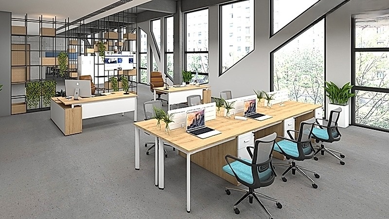 Ảnh mô tả sản phẩm - Bàn chân Oval chữ L 1m4 OV1412LY-N