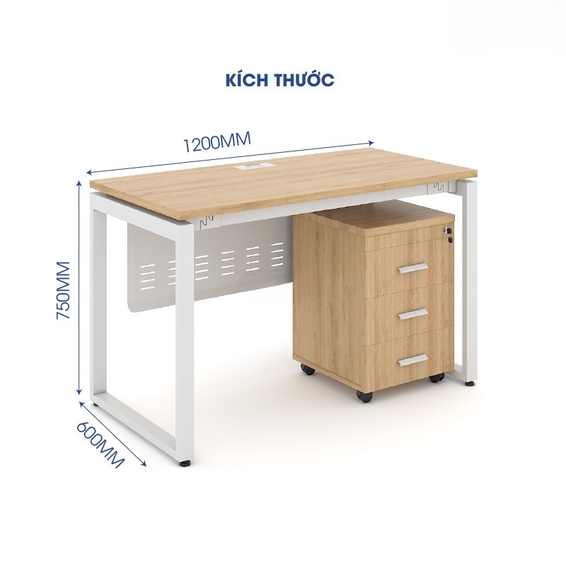 Ảnh mô tả sản phẩm - Bàn chân vuông chữ U Erid 1m2 EU12YS-D
