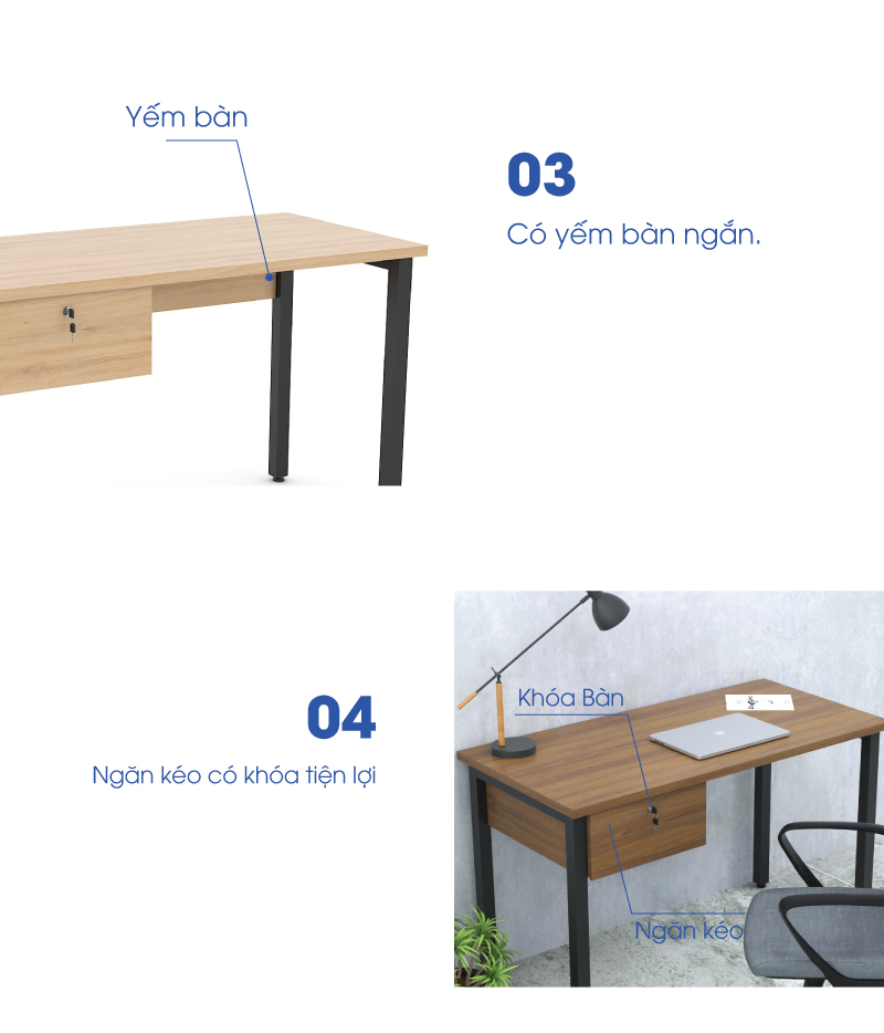 Ảnh mô tả sản phẩm - Bàn chân vuông Erid 1m2 EC12Y-1