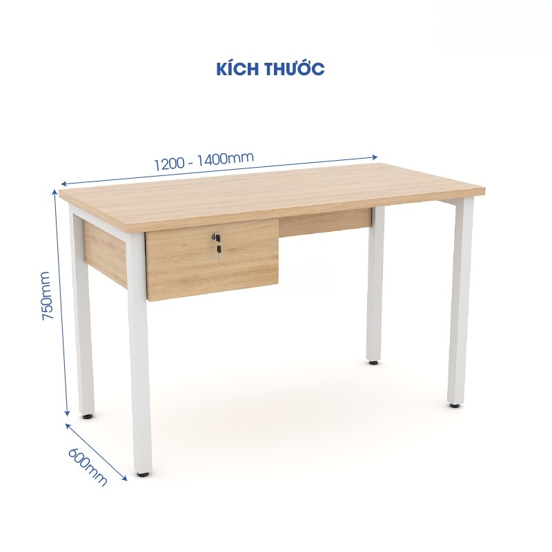 Ảnh mô tả sản phẩm - Bàn chân vuông Erid 1m2 EC12Y-1