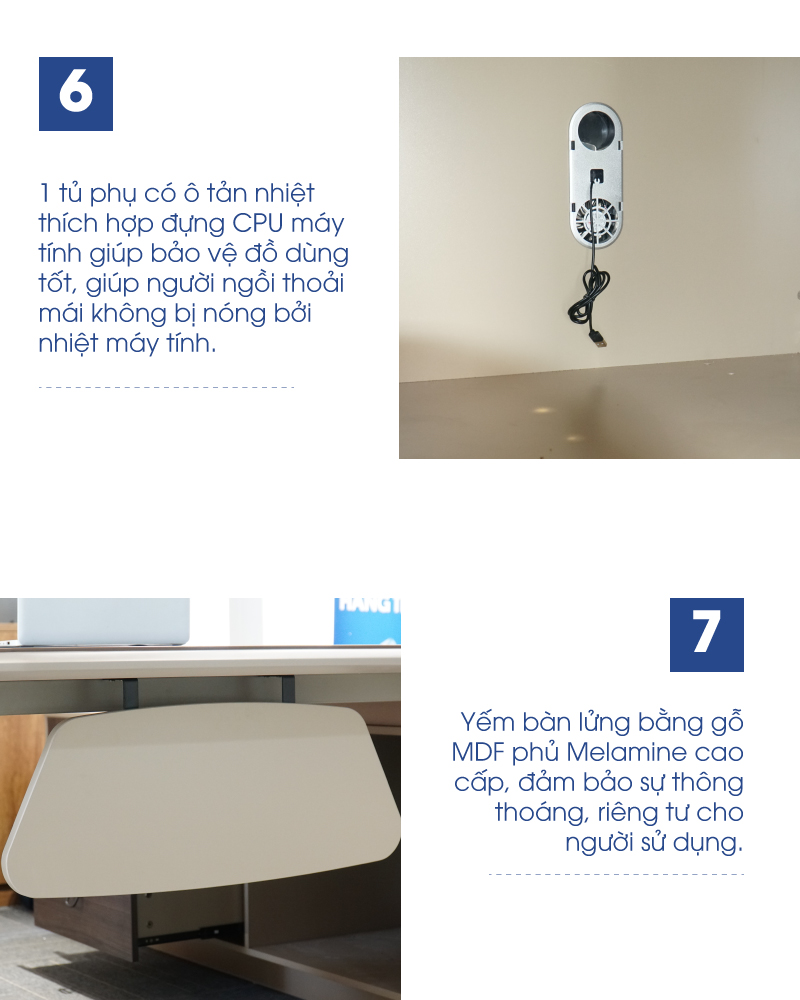 Ảnh mô tả sản phẩm - Bàn giám đốc Fancy 2m FLZZ-70A
