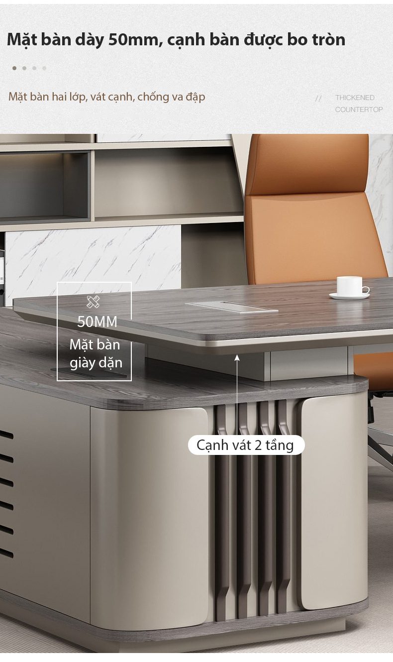 Ảnh mô tả sản phẩm - Bàn giám đốc hiện đại nhập khẩu Cassi Ảnh mô tả sản phẩm - Bàn giám đốc hiện đại nhập khẩu Cassi