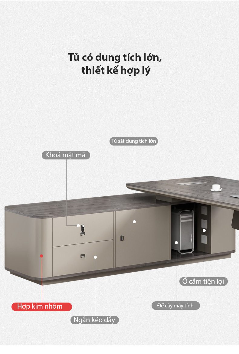 Ảnh mô tả sản phẩm - Bàn giám đốc hiện đại nhập khẩu Cassi Ảnh mô tả sản phẩm - Bàn giám đốc hiện đại nhập khẩu Cassi