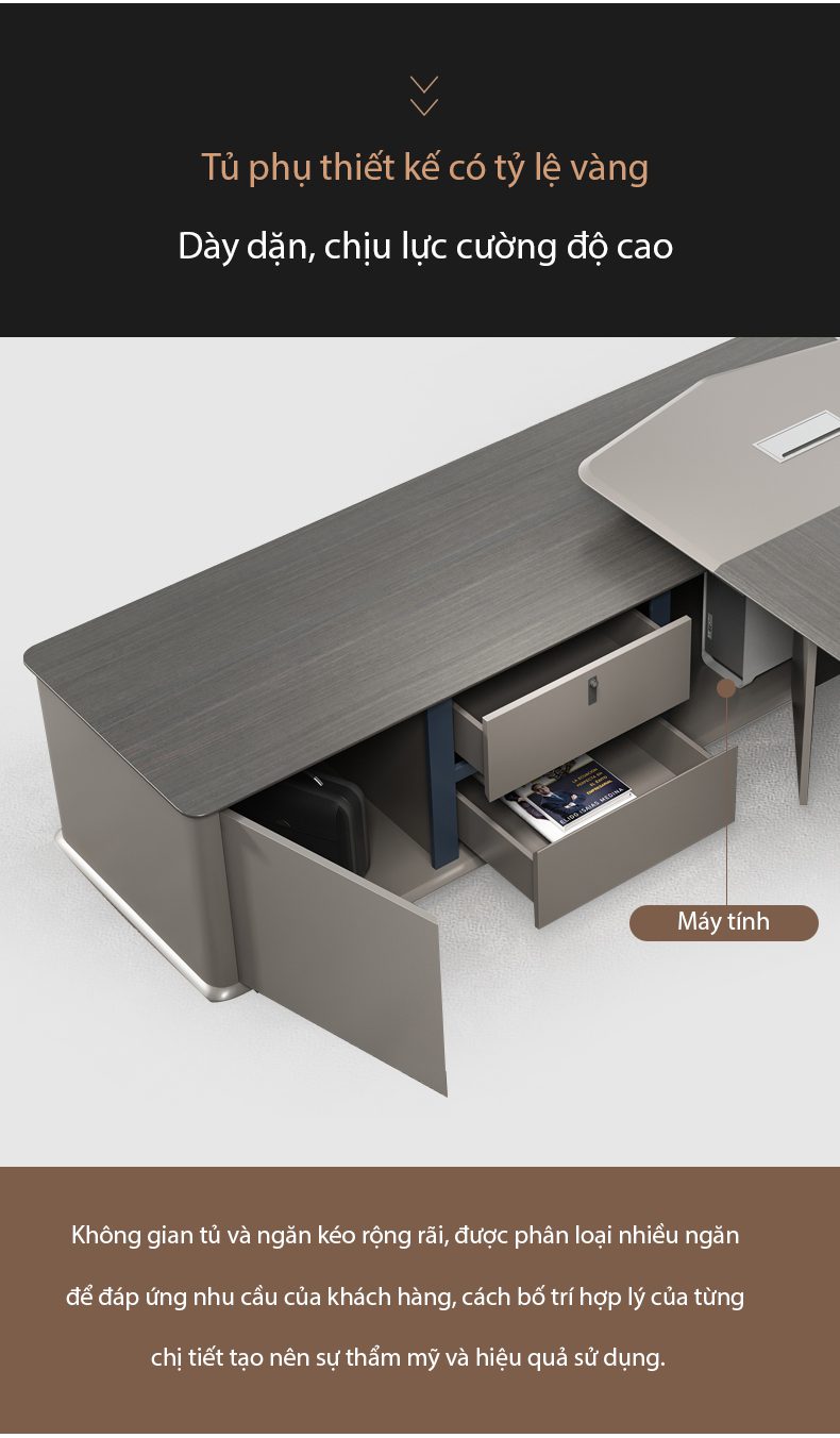 Ảnh mô tả sản phẩm - Bàn giám đốc hiện đại nhập khẩu EVEN Ảnh mô tả sản phẩm - Bàn giám đốc hiện đại nhập khẩu EVEN