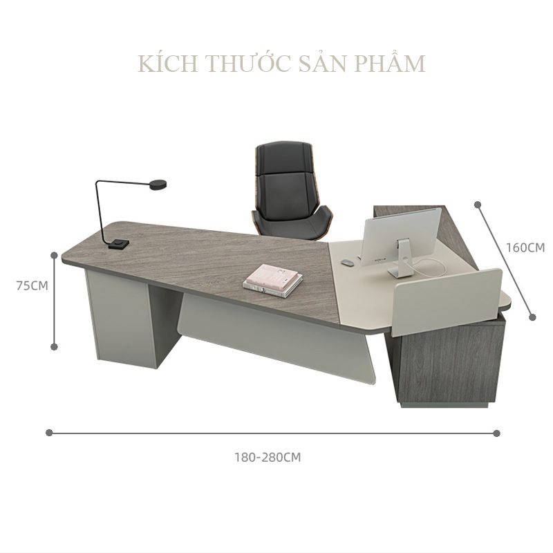 Ảnh mô tả sản phẩm - Bàn giám đốc hiện đại Zodiac ZOD-18 1m8 Ảnh mô tả sản phẩm - Bàn giám đốc hiện đại Zodiac ZOD-18 1m8