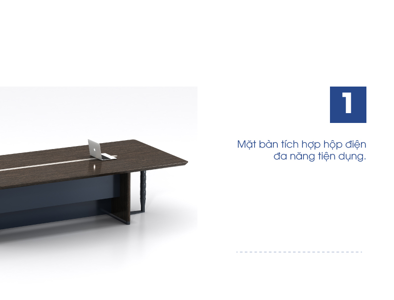 Ảnh mô tả sản phẩm - Bàn họp Lusso 3m2 FH01