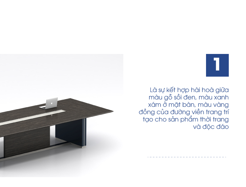 Ảnh mô tả sản phẩm - Bàn họp Lusso 3m6 SH01