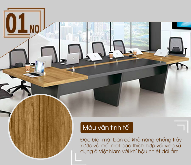 Ảnh mô tả sản phẩm - Bàn họp Shadow 4m8 S4816-04