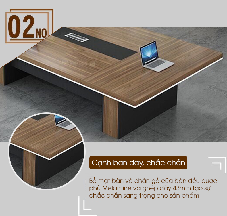 Ảnh mô tả sản phẩm - Bàn họp Shadow 4m8 S4816