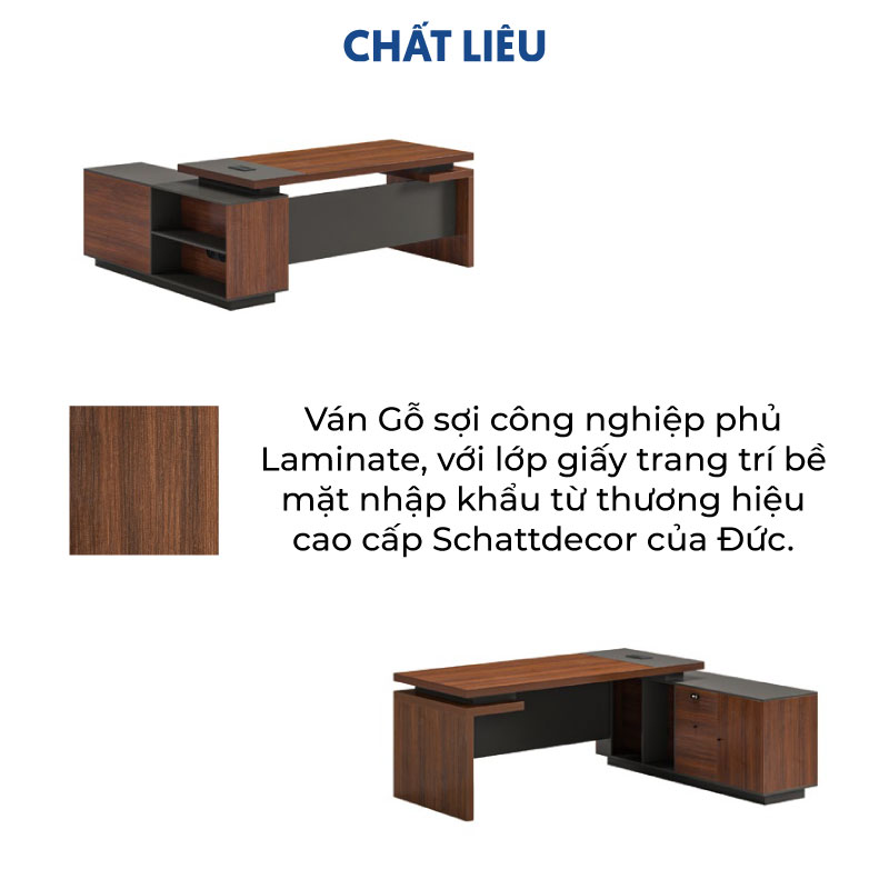 Ảnh mô tả sản phẩm - Bàn lãnh đạo 1m8 ORSI ORS-T1816B