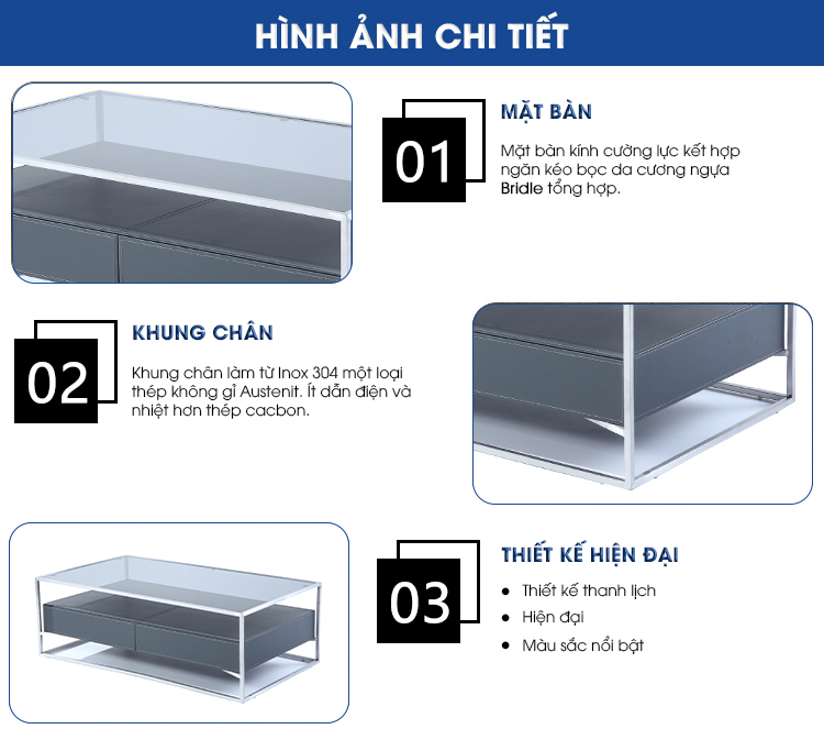 Ảnh mô tả sản phẩm - Bàn trà T-830-1