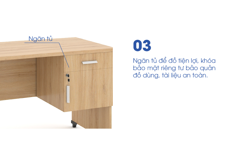 Ảnh mô tả sản phẩm - Bàn văn phòng Classic 1m2 CL12HT