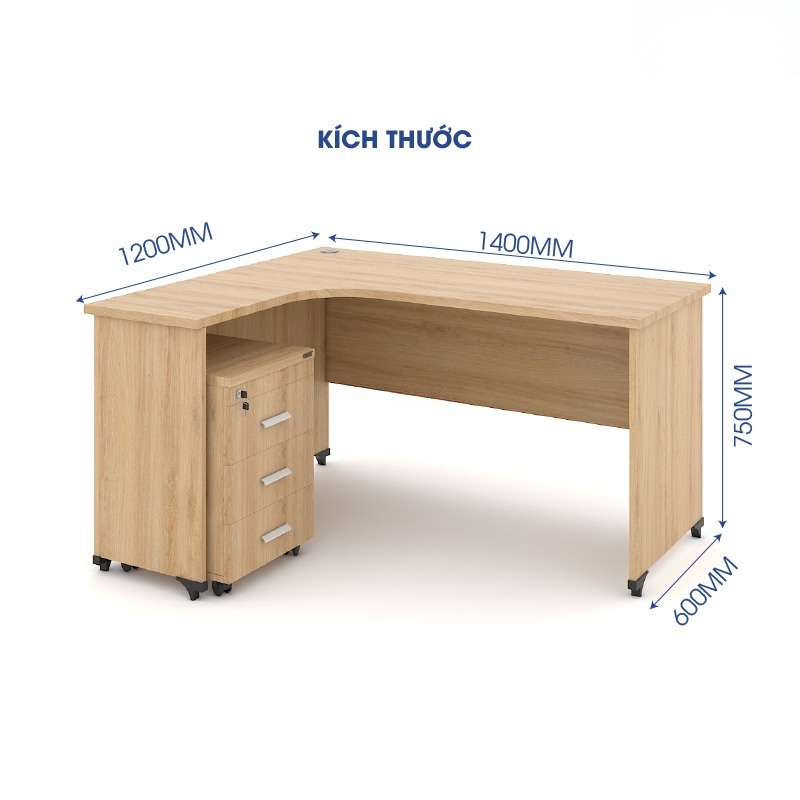 Ảnh mô tả sản phẩm - Bàn văn phòng Classic 1m4 CL14L