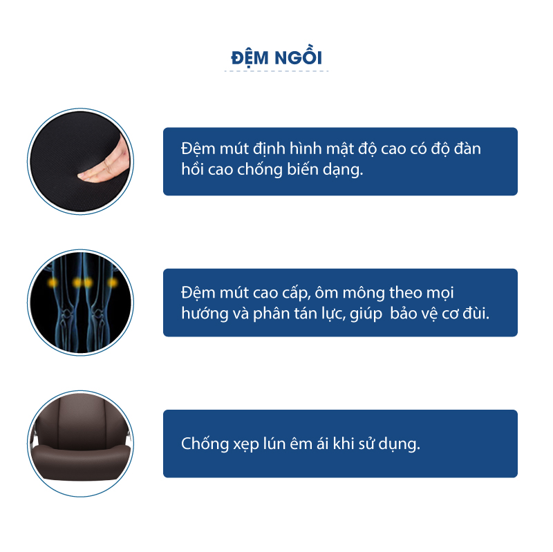 Ảnh mô tả sản phẩm - Ghế chân quỳ da FORNAX FN-182C