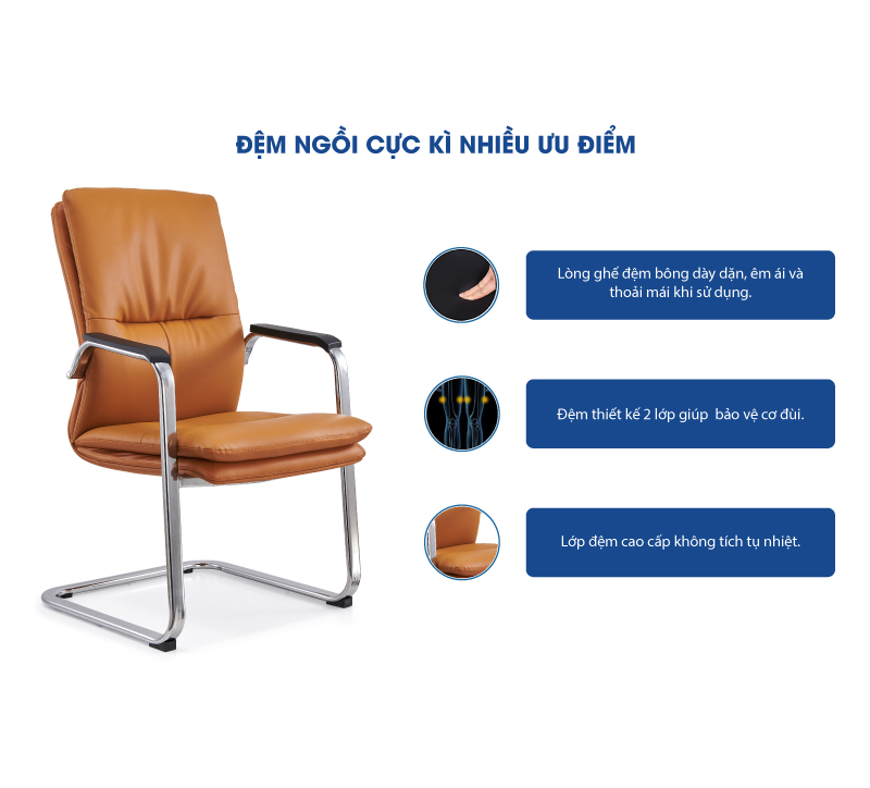 Ảnh mô tả sản phẩm - Ghế chân quỳ da Q069