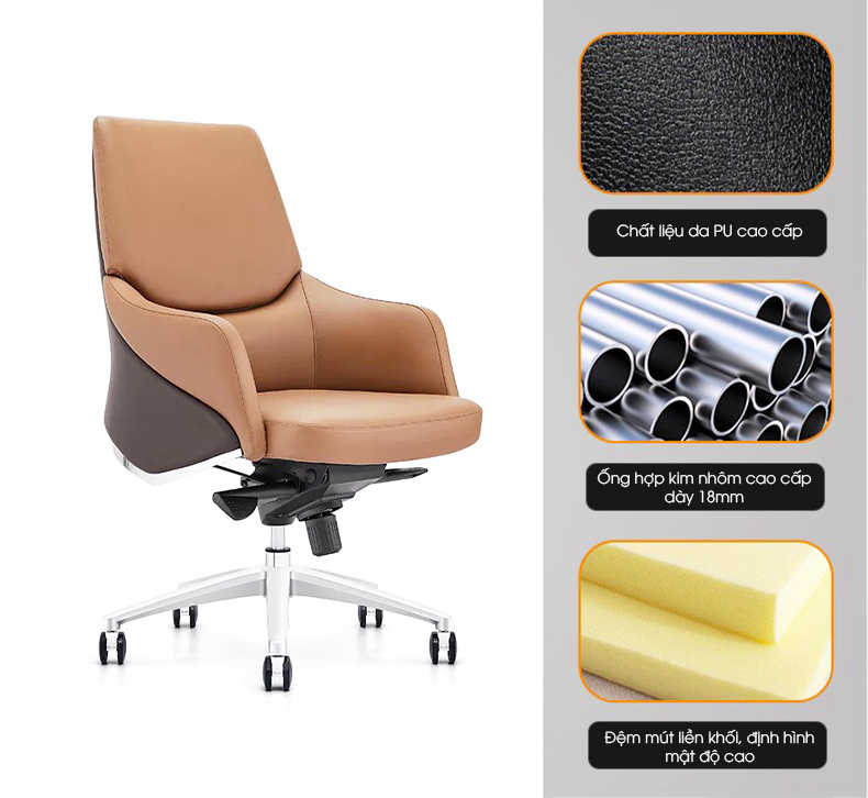 Ảnh mô tả sản phẩm - Ghế da Antlia AN-1523B