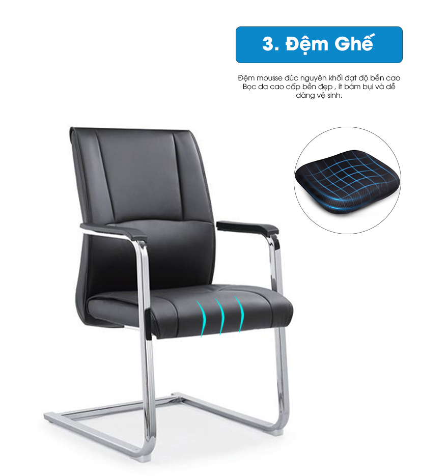 Ảnh mô tả sản phẩm - Ghế da Antlia AN-1523B