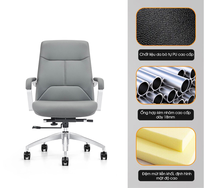 Ảnh mô tả sản phẩm - Ghế da Antlia AN-1601B