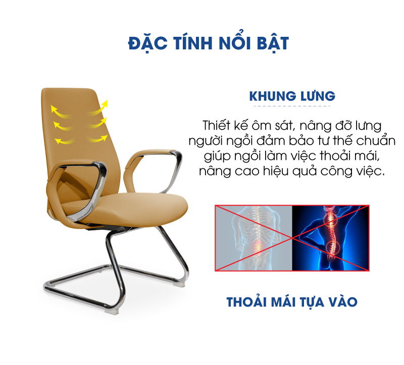 Ảnh mô tả sản phẩm - Ghế da Antlia AN-2106C