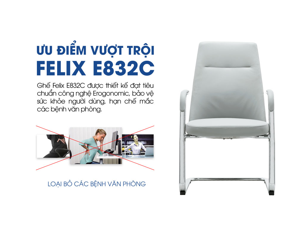 Ảnh mô tả sản phẩm - Ghế da Crux E832C