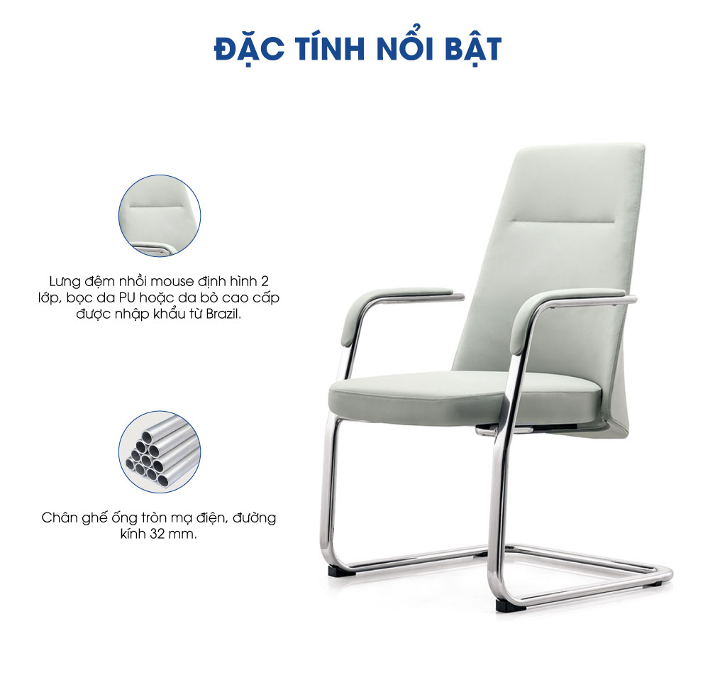 Ảnh mô tả sản phẩm - Ghế da Crux E832C