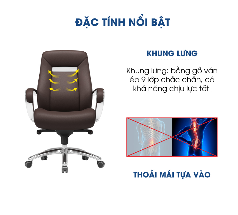 Ảnh mô tả sản phẩm - Ghế da FORNAX FN-182B