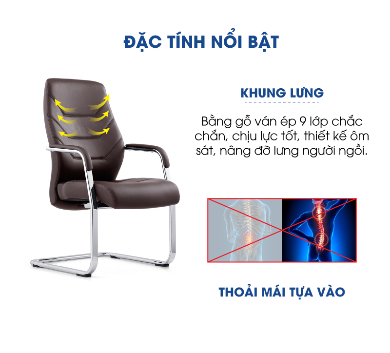 Ảnh mô tả sản phẩm - Ghế da FORNAX FN-2206C-N