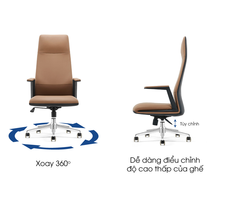 Ảnh mô tả sản phẩm - Ghế lãnh đạo da Antlia AN-001A