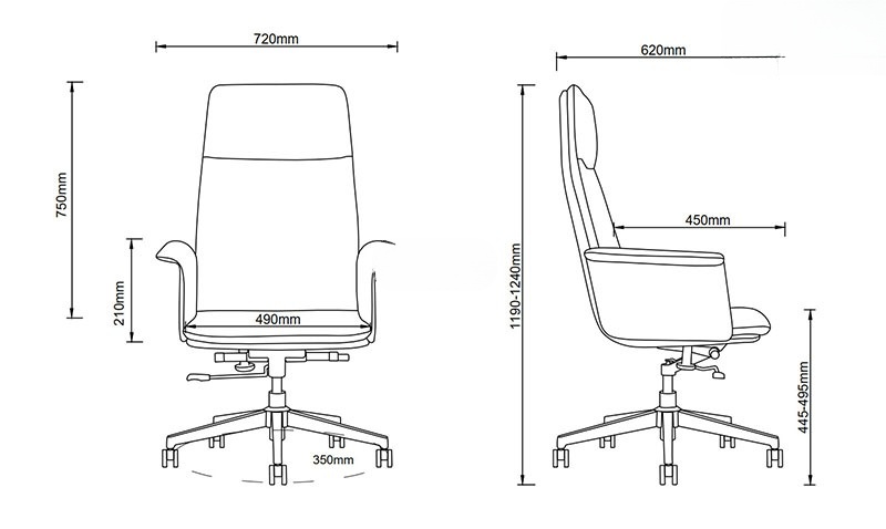 Ảnh mô tả sản phẩm - Ghế lãnh đạo da Crux E805A Ảnh mô tả sản phẩm - Ghế lãnh đạo da Crux E805A