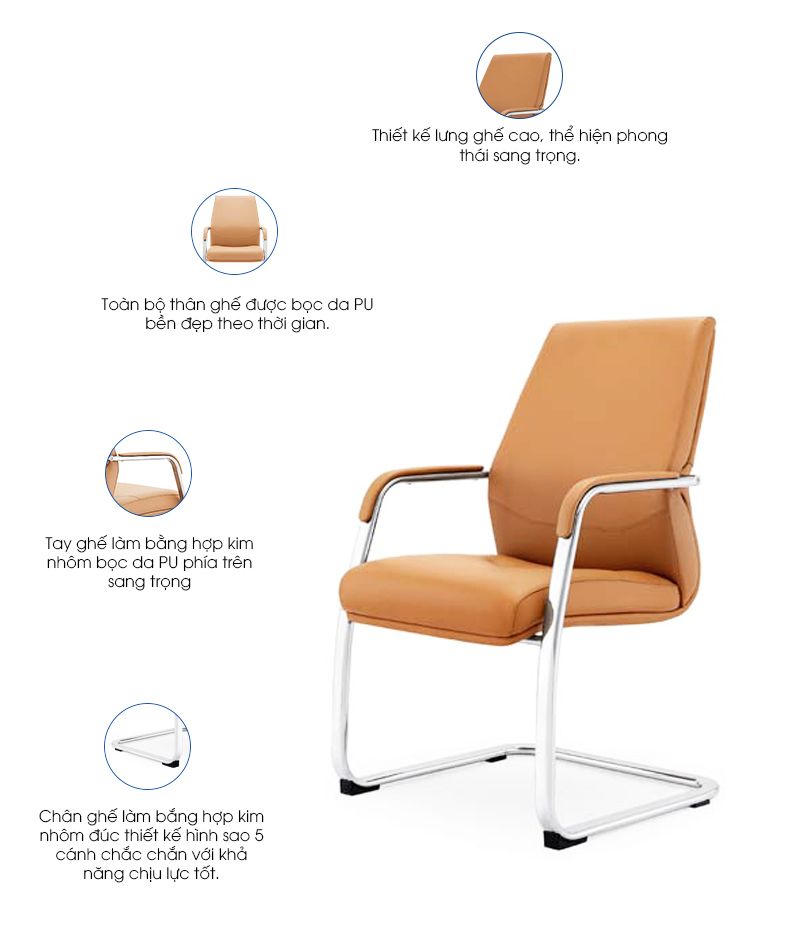 Ảnh mô tả sản phẩm - Ghế quỳ da Antlia AN-1517C
