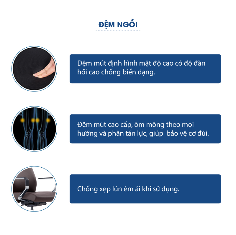 Ảnh mô tả sản phẩm - Ghế xoay da FORNAX FN-2218B