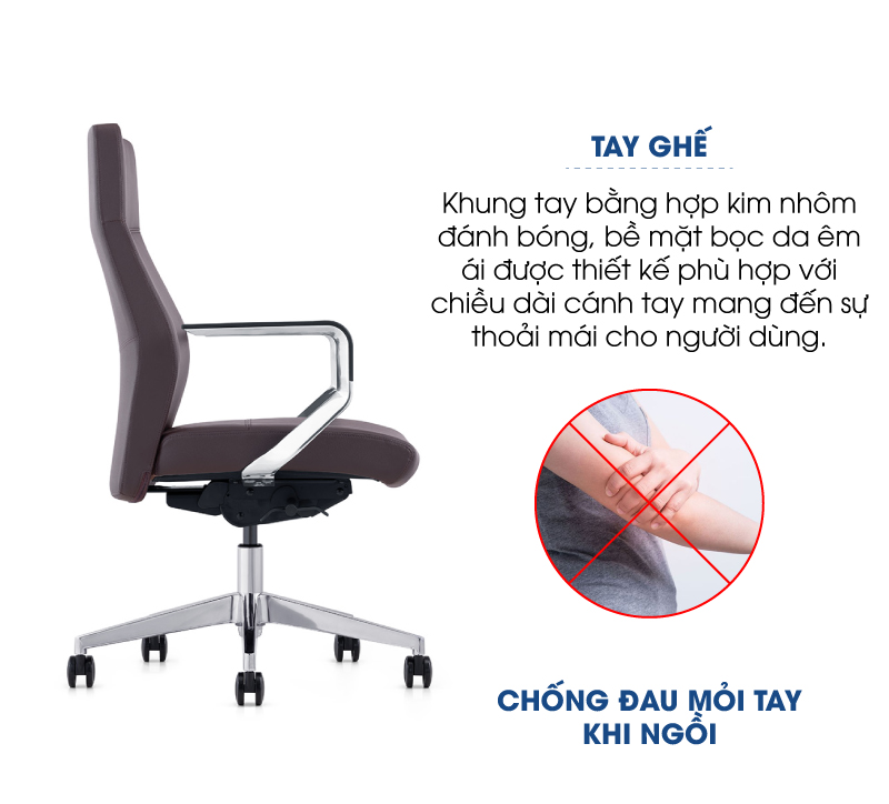 Ảnh mô tả sản phẩm - Ghế xoay da FORNAX FN-2218B