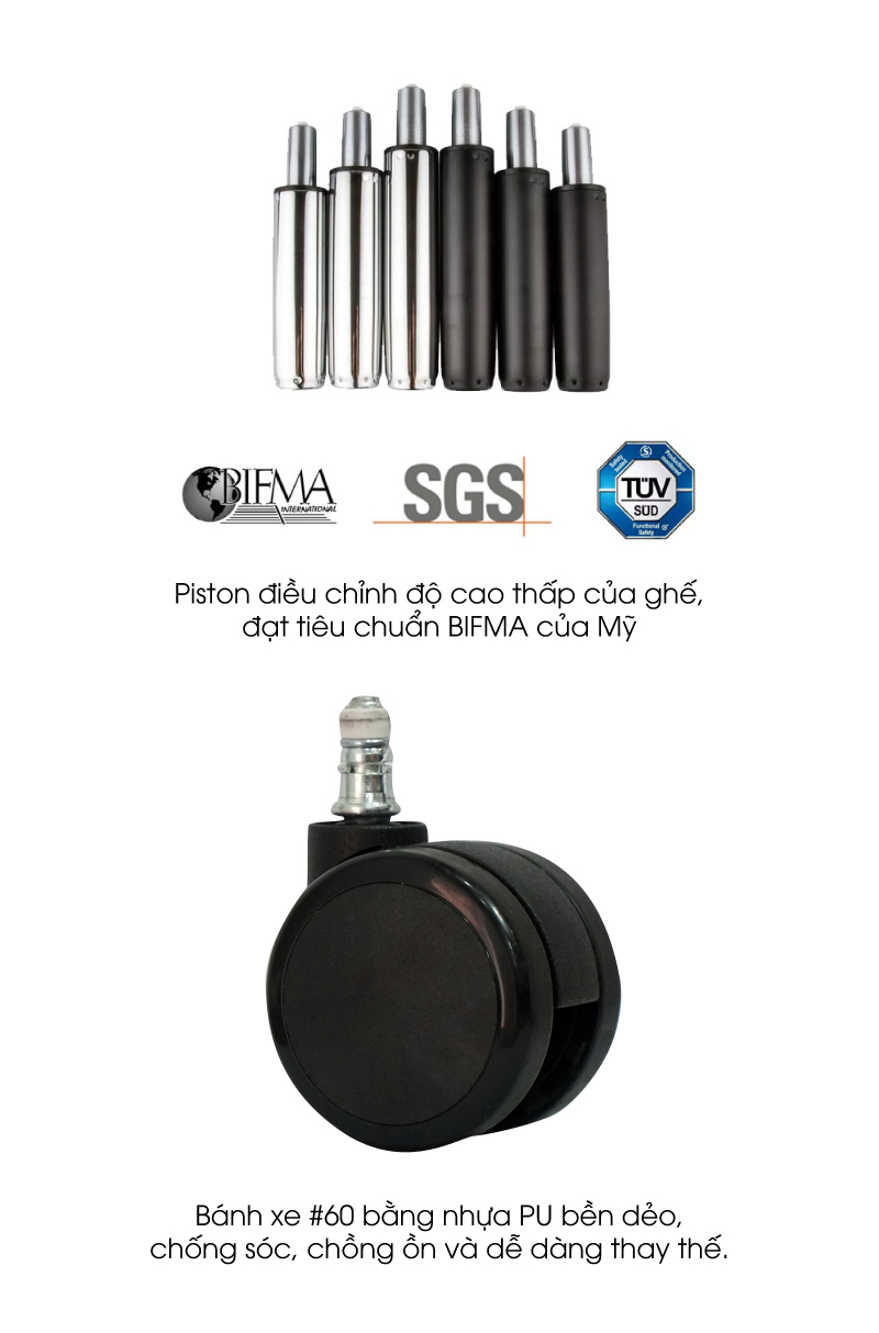 Ảnh mô tả sản phẩm - Ghế xoay da FORNAX FN-2218B
