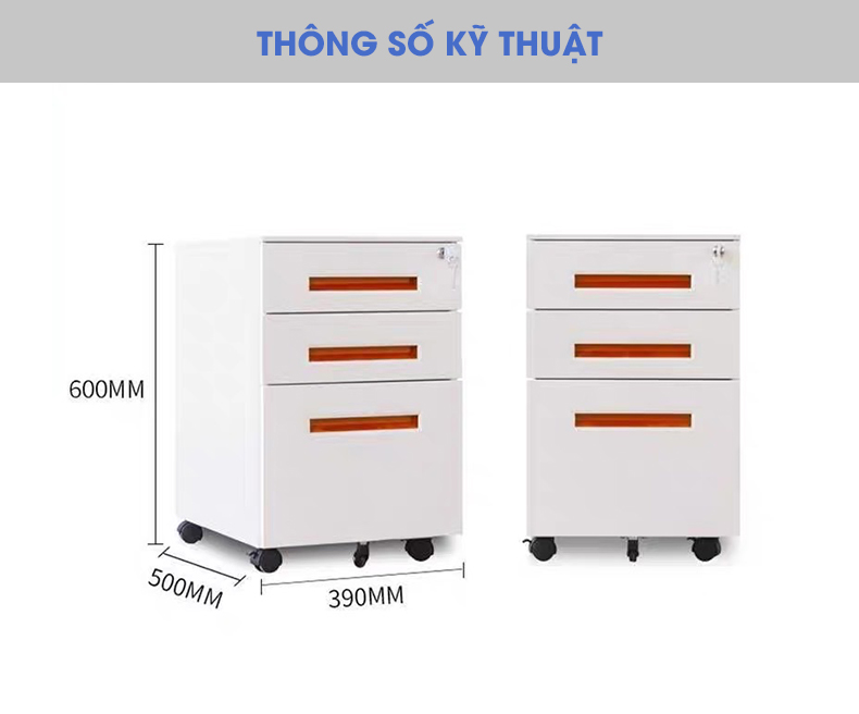 Ảnh mô tả sản phẩm - Hộc kim loại 3 ngăn HK02